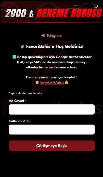 favoribahis canlı destek ekranı